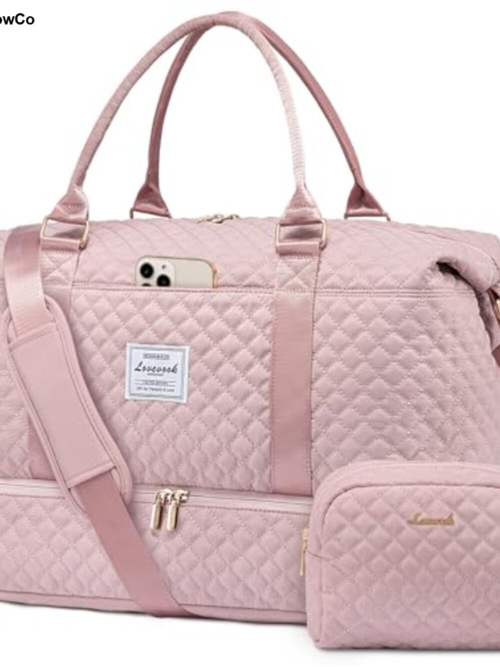 LOVEVOOK Travel Duffle Bag Weekender with Shoe Compartment
